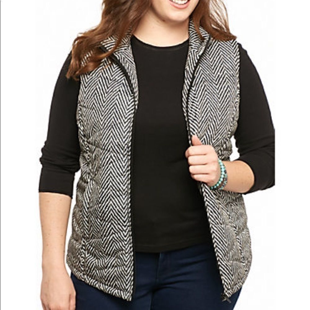 Red Camel Herringbone Puffer Vest - Size XS - Picture 7 of 7